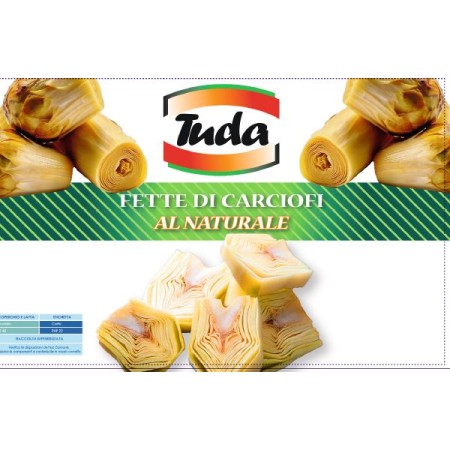 CARCIOFI FETTINE NATURALE'TUDA' KG.2,6